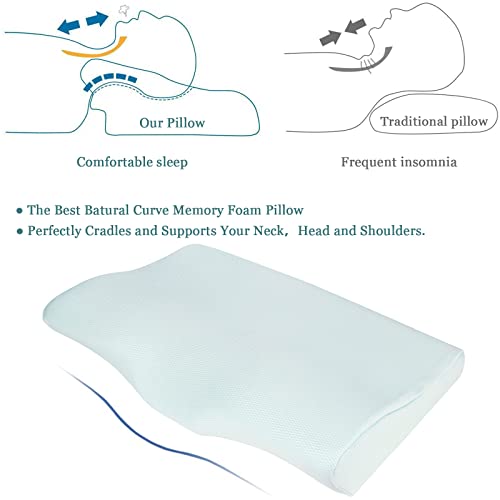 EPABO Cooling Contour Memory Foam Pillow Orthopedic Sleeping Pillows