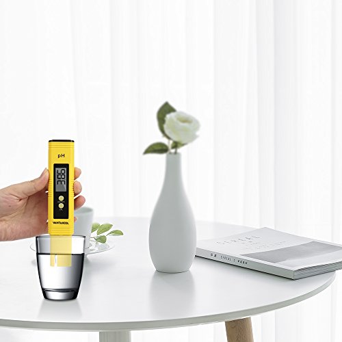 Digital PH Meter, VANTAKOOL PH Meter 0.01 PH High Accuracy Water Quality Tester with 0-14 PH Measurement Range for Household Drinking, Pool and Aquarium Water PH Tester Design with ATC(Yellow) - Thumbnail 6