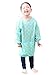 Plie Kids Painting Apron – Waterproof Long Sleeve Art Smock for Toddlers & Preschoolers, Messy Play, Baking, Crafts, Cooking, Sensory Activities (Ages 1–10), Mint Dot (02-L)