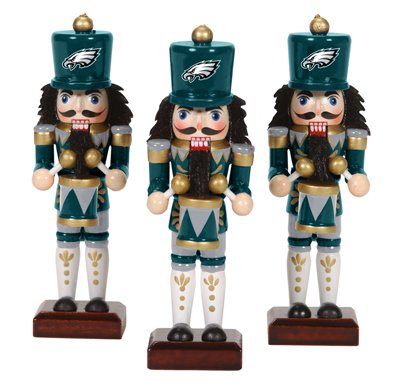 Philadelphia Eagles Nutcracker Ornaments 3pk NFL Football Fan Shop Sports Team Merchandise