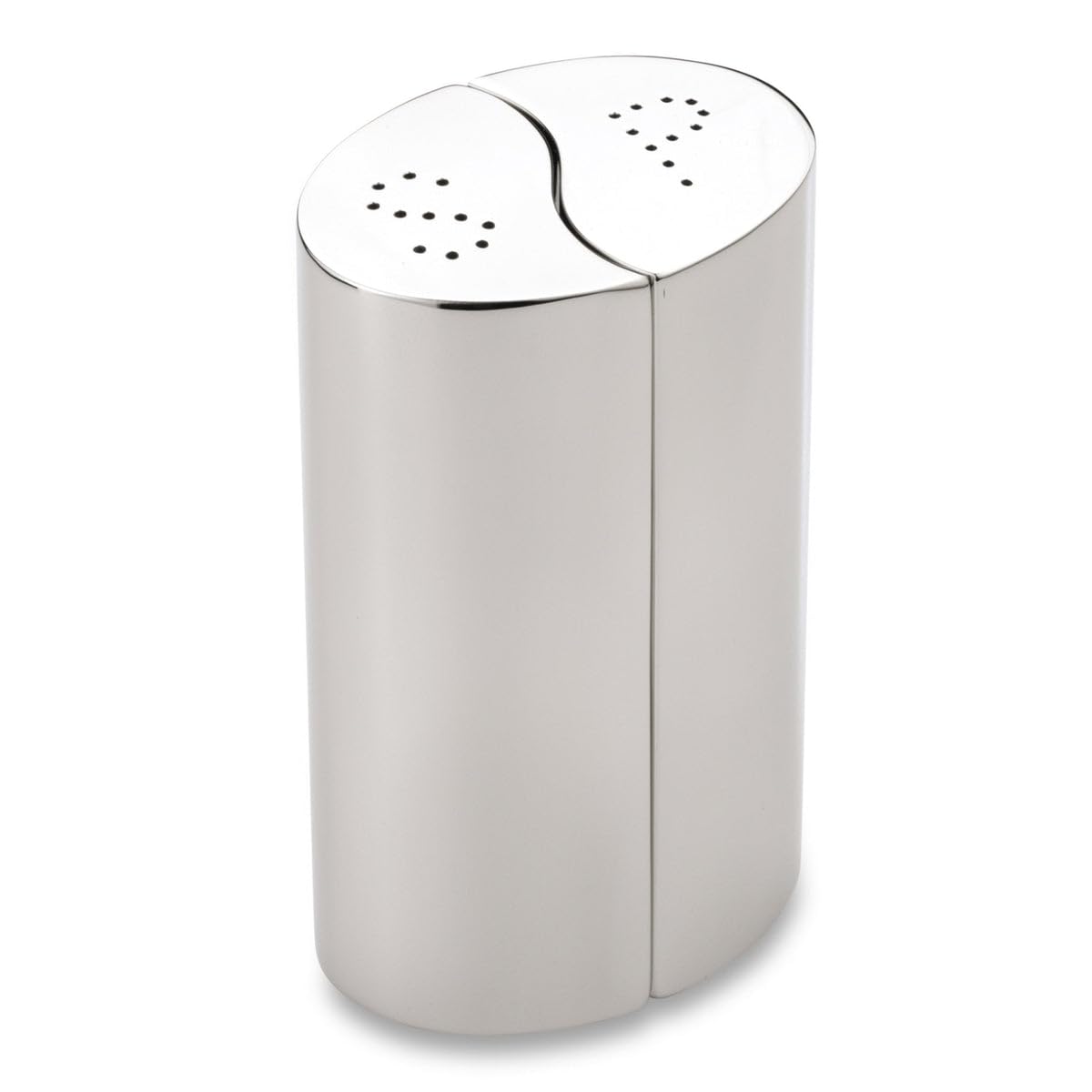 Grunwerg SP-1586M Condimates Mix & Match Interlocking Flavour Creators 2 Piece Salt & Pepper Shakers with Ceramic Gears, Mirror Finish, 15cm, Silver