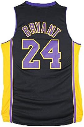 Men's Kobe Jerseys Los Angeles 24 Basketball Jersey Black (XL)