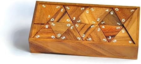 Triomino , Triomino game , Dominoes with numbers ,Dominoes Set , Wooden Game , Tri Dominoes
