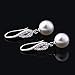 D.Perlla Sterling Silver Pearl Earrings with Crystal Dangle Women Earrings Bridal Ear Studs Betrothal Gifts.
