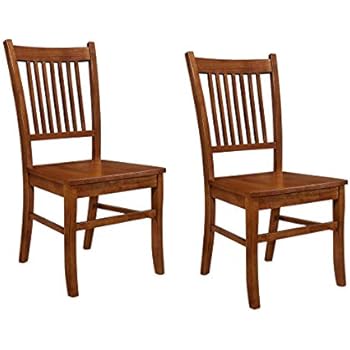 Marbrisa Slat Back Side Chairs Sienna Brown (Set of 2)