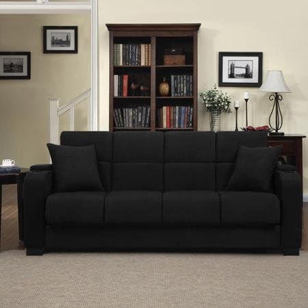 Amazon Com Tyler Microfiber Storage Arm Convert A Couch Sofa