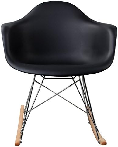 Treezone Eames Chair Rocker Modern Plastic Lounge Cradle Arm Chair Set of 2