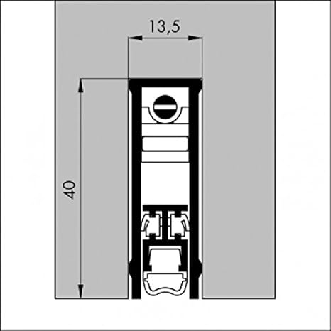 DIWARO® Automatische - Türbodendichtung | aluminium pressblank | Länge 630mm, 730mm, 830mm, 930mm,1030mm, 1130mm, 1230mm | ge