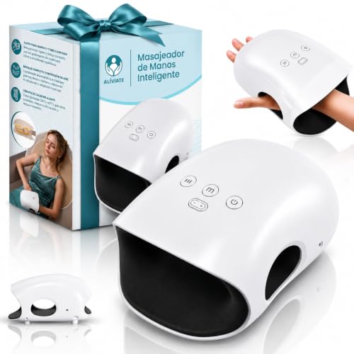 ALIVIATE - Electric Hand Massager with Heat - Relief Hand Arthritis Glove with 3 Modes and Timer - Carpal Tunnel Massager Ideal for Gift.