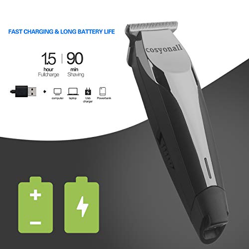 Cosyonall Pro T Outliner Cordless Hair Beard Trimmer Clipper Kit USB Rechargeable Hair Clippers T-Blade Cordless body Grooming Trimmer Kit of Mustache