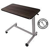 Eva Medical Deluxe Tiltable Overbed Table with One-touch Height Adjustment Feature