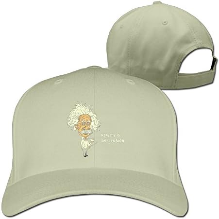 Plain Adjustable Sunscreen Street Dancing Trucker Hat Albert Einstein Reality Is An Illusion