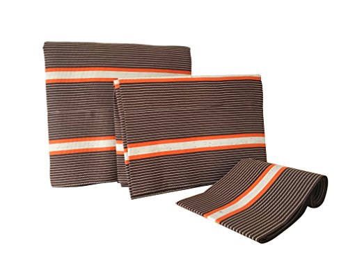 FANS FACE 3 Pcs/Set African Aso-oke Nigeria Traditional Bandana Stripe 85-inch