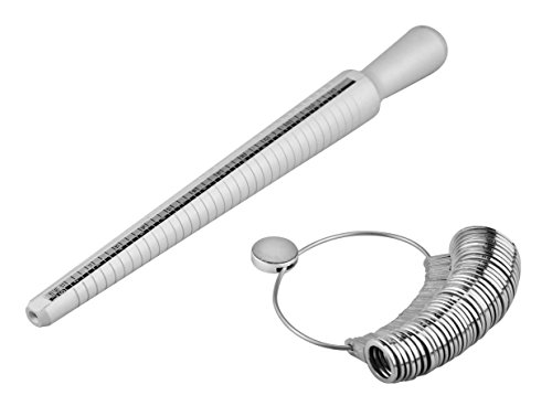SE JT109-2 Premium Metal Ring Stick and Sizer Set