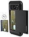 Galaxy S7 Card Holder Case, Holds Up to 2 Cards, TORUBIA Wallet Case Slim Fit Armor Air Cushion Technology Dual Layer Heavy Duty Shockproof Bumper Protective Cover for Samsung Galaxy S7 - Black