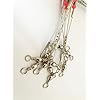 10PCS-Fishing-Rigs-35KG90LB-Tested-Stainless-Steel-Fishing-Wire-Rigs-Leaders-Trace-with-Snaps-Swivel-Red-Beads3-Arms-for-Freshwatersaltwaterlakeriver-Fishing-Fishing-Tackle