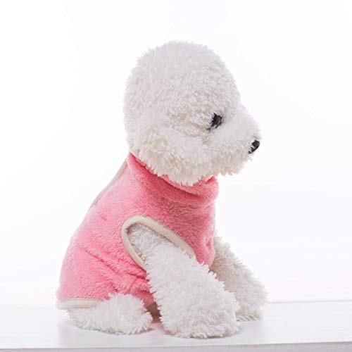 Jeeke Pet Clothes Zipper Double Sided Plush Vest Jacket Sweater Warm Clothing Coat for Small Doggie Cat Dogs Puppy Apparel