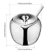 HardNok Stainless Steel Sugar Bowl with Lid and Sugar Spoon, 16.9 Ounces (500 Milliliter)