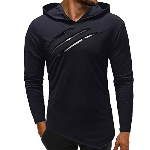 Clearance!Men's Fashion Pure Solid Color Camouflage Stitching Hoodie Outwear Shirt Top Blouse