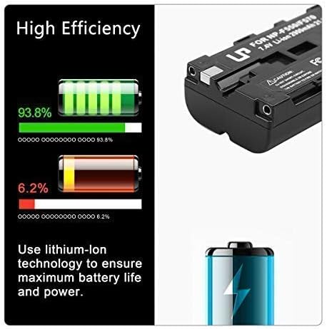 LP NP-F550 Battery Charger Pack, 2-Pack 2900mAh Battery & Dual Slot Charger, Compatible with Sony NP F970, F960, F770, F750 - Image 3