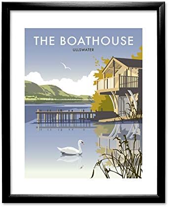 Star Editions The Boathouse Ullswater Graphic Framed Art Print, Multicoloured, One Size