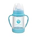 green sprouts Glass Sip &amp; Straw Cup | Liquids only touch silicone &amp; glass | Drip-free silicone straw and sippy spouts included, Plastic shell protects from breakage, Dishwasher safe