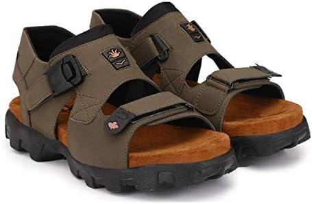 Men's 0181 Tan Brown Green Colour Formal Casual Ethnic Office Party Sandal