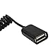 mxtechnic USB 2.0 Expansion Spring Coiled Cable 4in Standard Spiral Flexible Active Extension USB 2.0 A-Male to A-Female Processors for Printers, Cameras, Mouse and Other USB Computers