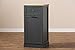 Baxton Studio Monica Kitchen Cabinet, Dark Grey/Oak Brown