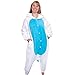Silver Lilly Adult Pajamas - One Piece Cosplay Animal Costume (Blue Unicorn, S)