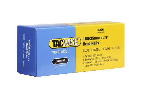 Tacwise 0399 Galvanised Brad Nails Type 18G / 35 mm, Pack of 5000