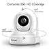 1080P Home Wireless Security Camera, Pan/Tilt Control, 4x Digital Zoom, Night Vision and Two-Way Talk, Baby Pet Front Porch Monitor, 2018 updated Alternative Antenna version by Dericam, White