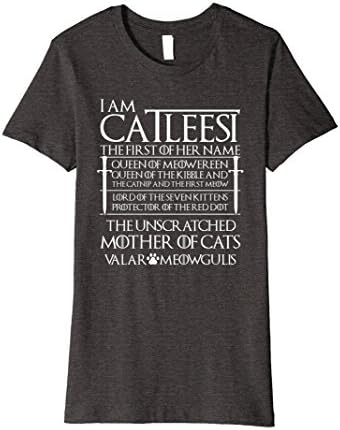 Womens Mother Of Cats Catleesi Funny T Shirt Large Dark Heather