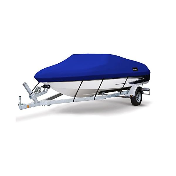 MSC-Heavy-Duty-600D-Marine-Grade-Polyester-Canvas-Trailerable-Waterproof-Boat-Cover-Pacific-BlueFits-V-HullTri-Hull-Runabout-Boat-CoverFull-Size-Boat-Cover