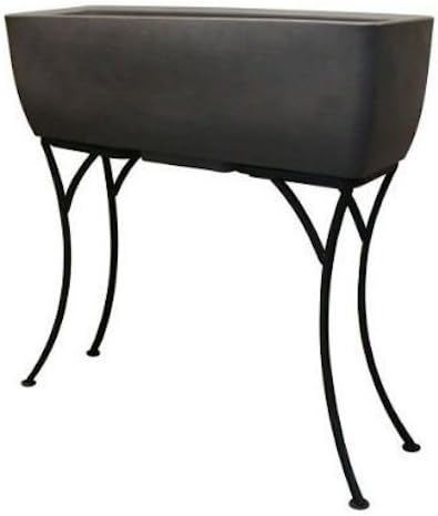 RTS Home Accents 30-Inch Long Elevated Planter with Wrought Iron Stand, Graphite Color by RTS Companies Inc