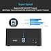iDsonix Tool Free USB 3.0/2.0 to SATA 2.5/3.5 Inch Hard Drive Docking Station with 3.3 Feet USB 3.0 Cable for HDD/SSD Support 8TB and UASP, Fast Heat Dissipation- Black