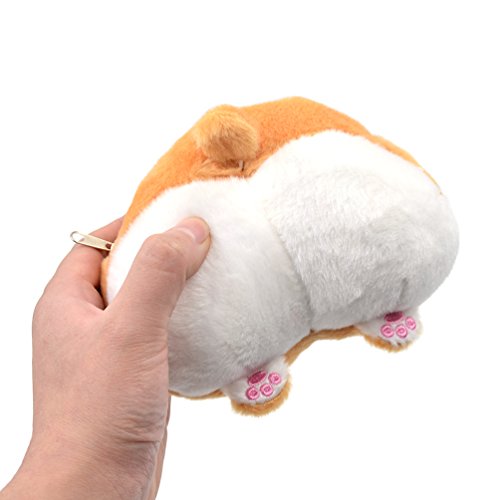 Cute 3D Corgi Butt Shape Coin Purse Shiba Ass Bum Wallet Zipper Change Case 1 Pc