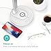 TaoTronics LED Desk Lamp Fast Wireless Charger, 7.5W for iPhone X, Plus, 10W for Galaxy, S9+, S8, S7 & Note 8 and All Qi-Enabled Devices, 5 Lighting Modes, USB Port (Upgraded Version), White