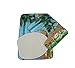 Jillban 3 Piece Bathroom Rug Set Non-slip Bath Mat Contour Lid Toilet Cover Rug Sea Beach Design