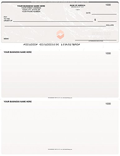 Quickbooks Checks on Top - Printed Laser Business Computer Voucher Checks - 500 Sheets (Gray)
