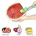 Watermelon Slicer Fruit Knife-PATENTED-RUCACIO Melon and Cantaloupe Fruit Slicer, Carver, Knife - Carving and Cutting Tools for Home, Professional Restaurant Chefs - Easy Grip Kitchen Gadgets (GREEN)