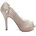 ELEGANTPARK Satin Bridal Wedding Shoes Peep Toe High Heel 5inch