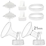 Maymom Pump Parts Compatible with Spectra S2 Spectra S1 Spectra 9 Plus Breastpump, Flange (21mm) Valve Tubing Backflow Protector, Not Original Spectra Pump Parts Not Original Spectra S2 Accessories