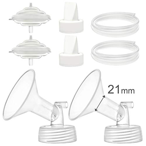 Maymom Pump Parts Compatible with Spectra S2 Spectra S1 Spectra 9 Plus Breastpump, Flange (21mm) Valve Tubing Backflow Protector, Not Original Spectra Pump Parts Not Original Spectra S2 Accessories