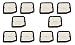 Stens 10 Pack 102-577 Air Filter for Echo A226001390 AH242 C242 C344 LE242 M242