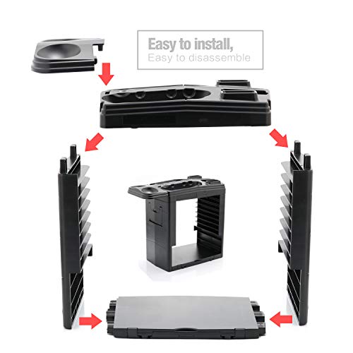 Controller Charger for Nintendo Switch, Charging Dock for Nintendo Switch 2 Joy-Cons, 2 Online NES controllers, 2 Pro Controllers and 2 Poke Ball Plus, Storage Stand for Nintendo Switch Games and Dock - Thumbnail 4