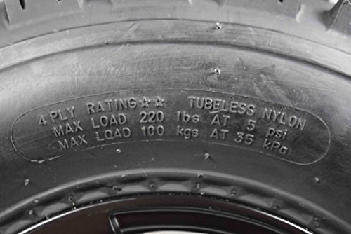 22" Front 20" Rear Yamaha Banshee 350 (1987-2006) & Raptor 700 (2006-Present) Black MASSFX Rims & Tires Front & Rear Wheel and Tire Kit