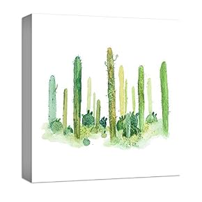 NWT Canvas Wall Art Beautiful Cactus Painting Artwork...