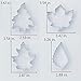 LILIAO Leaf Cookie Cutter Set - 7 Pieces - Maple Leaf, Rose Leaf, Ivy Leaf, Oak Leaf - Stainless Steel