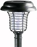 TurboTech Solar Powered Outdoor Electronic Bug Zapper Pest Control, Insect, Mosquito and Fly Killer with LED UV Light and 1 Year Warranty